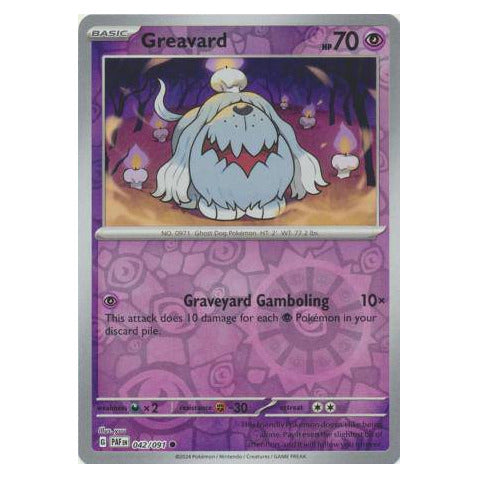 Greavard : PALDEAN FATES (Reverse holo) - 042/091