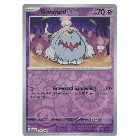 Greavard : SCARLET & VIOLET BASE (Reverse holo) - 104/198