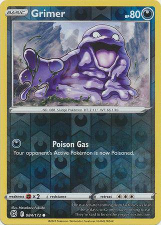 Grimer : BRILLIANT STARS (Reverse holo) - 084/172 - Lockett Labs UK