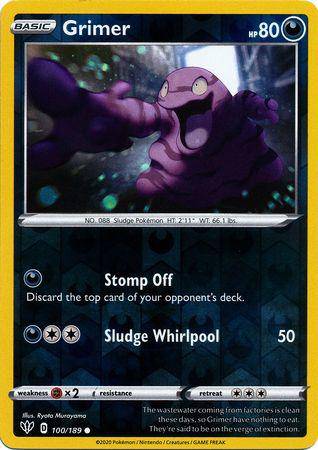 Grimer : DARKNESS ABLAZE (Reverse holo) - 100/189 - Lockett Labs UK