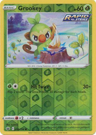 Grookey : CHILLING REIGN (Reverse holo) - 016/198 - Lockett Labs UK