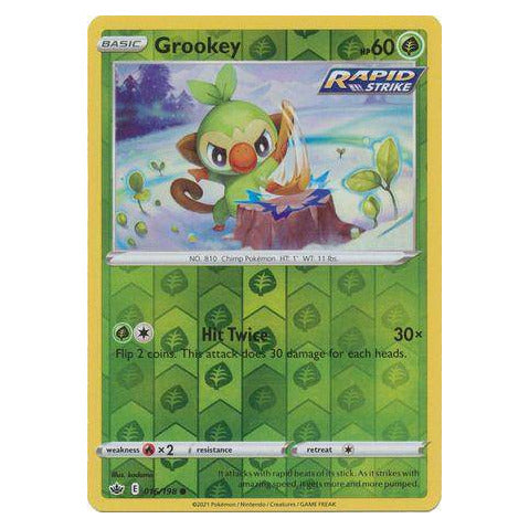Grookey : CHILLING REIGN (Reverse holo) - 016/198