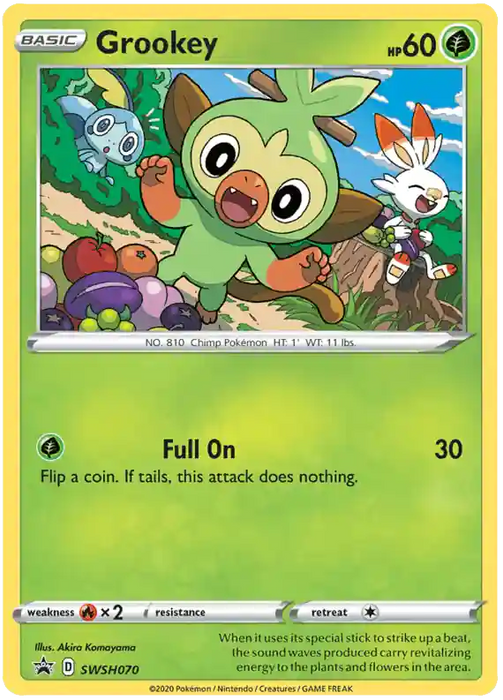 Grookey : PROMO (Holo) - SWSH070 - Lockett Labs UK
