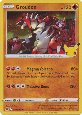 Groudon : CELEBRATIONS (Holo) - 017/025 - Lockett Labs UK