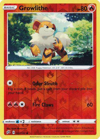 Growlithe : REBEL CLASH (Reverse holo) - 027/192 - Lockett Labs UK