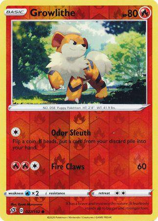 Growlithe : REBEL CLASH (Reverse holo) - 027/192