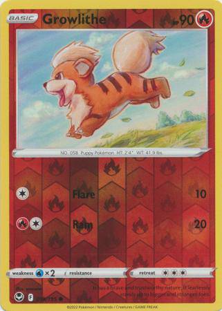 Growlithe : SILVER TEMPEST (Reverse holo) - 019/195