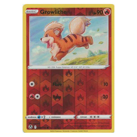 Growlithe : SILVER TEMPEST (Reverse holo) - 019/195