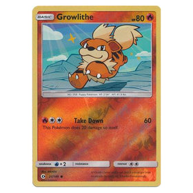 Growlithe : SUN & MOON BASE (Reverse holo) - 21/149