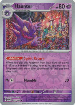 Haunter : 151 (Reverse holo) - 093/165