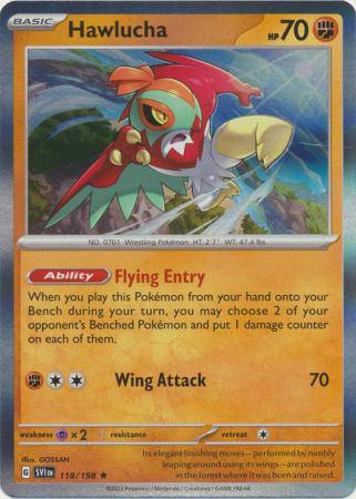 Hawlucha : SCARLET & VIOLET BASE (Holo) - 118/198 - Lockett Labs UK