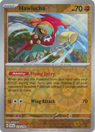 Hawlucha : SCARLET & VIOLET BASE (Reverse holo) - 118/198 - Lockett Labs UK