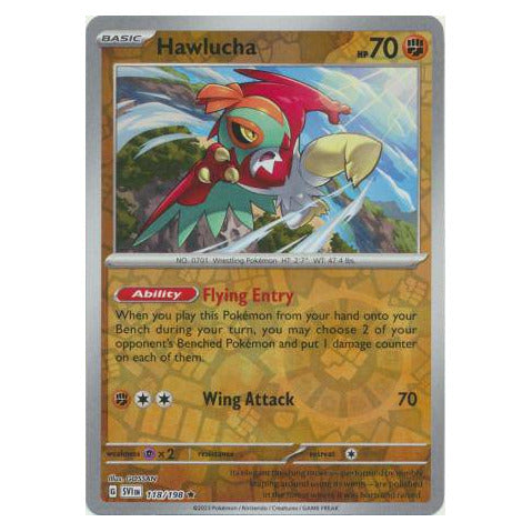 Hawlucha : SCARLET & VIOLET BASE (Reverse holo) - 118/198