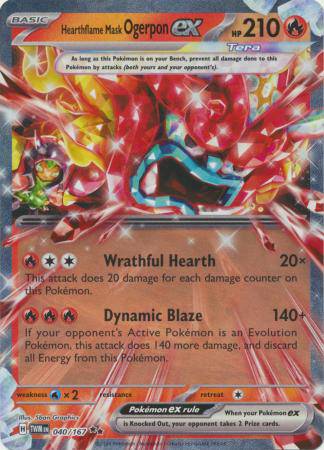 Hearthflame Mask Ogerpon ex : TWILIGHT MASQUERADE - 040/167 - Lockett Labs UK