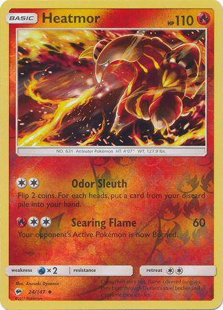 Heatmor : BURNING SHADOWS (Reverse holo) - 24/147 - Lockett Labs UK