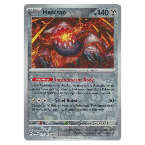 Heatran : TWILIGHT MASQUERADE (Reverse holo) - 123/167