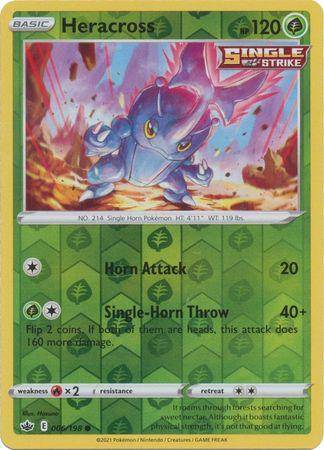 Heracross : CHILLING REIGN (Reverse holo) - 006/198 - Lockett Labs UK