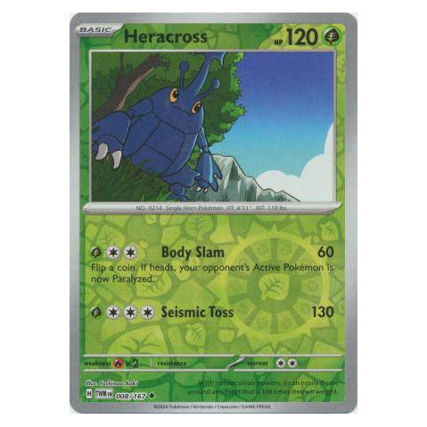 Heracross : TWILIGHT MASQUERADE (Reverse holo) - 008/167