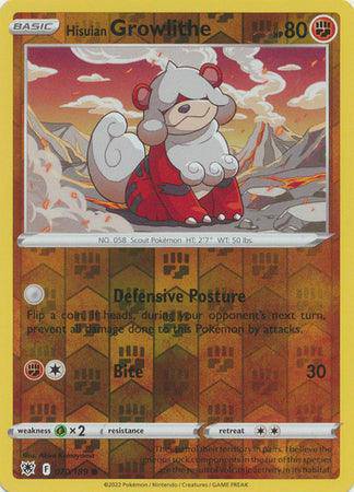 Hisuian Growlithe : ASTRAL RADIANCE (Reverse holo) - 070 /189 - Lockett Labs UK