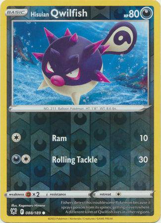 Hisuian Qwilfish : ASTRAL RADIANCE (Reverse holo) - 088/189 - Lockett Labs UK