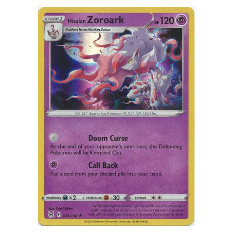 Hisuian Zoroark : LOST ORIGIN (Holo) - 076/196