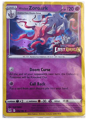 Hisuian Zoroark : LOST ORIGIN STAMPED PROMO (Sealed) (Holo) - 076/196