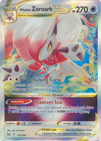Hisuian Zoroark VSTAR : LOST ORIGIN - 147/196 - Lockett Labs UK