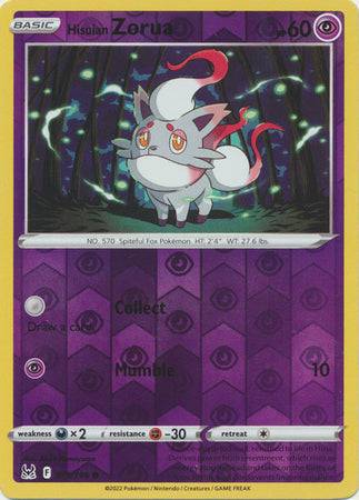 Hisuian Zorua : LOST ORIGIN (Reverse holo) - 075/196 - Lockett Labs UK