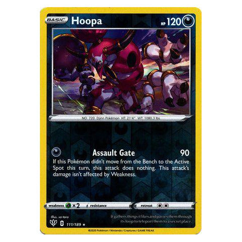 Hoopa : DARKNESS ABLAZE (Reverse holo) - 111/189