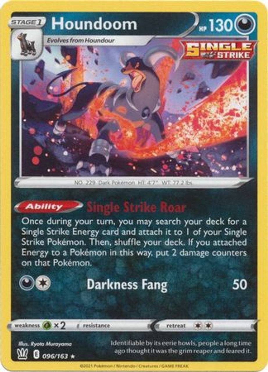 Houndoom : BATTLE STYLES (Non-Holo Exclusive) - 096/163 - Lockett Labs UK