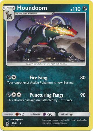 Houndoom : CRIMSON INVASION - 59/111 - Lockett Labs UK