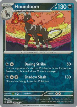 Houndoom : OBSIDIAN FLAMES (Reverse holo) - 133/197