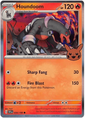 Houndoom : TRICK OR TRADE 2023 (Holo) - 034/198 - Lockett Labs UK