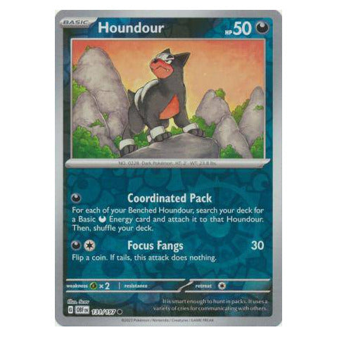 Houndour : OBSIDIAN FLAMES (Reverse holo) - 131/197