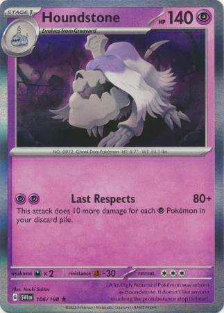 Houndstone : SCARLET & VIOLET BASE (Holo) - 106/198 - Lockett Labs UK