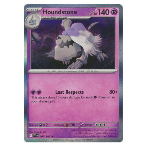 Houndstone : SCARLET & VIOLET BASE (Holo) - 106/198