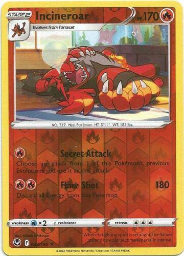 Incineroar : SILVER TEMPEST (Reverse holo) - 032/195 - Lockett Labs UK