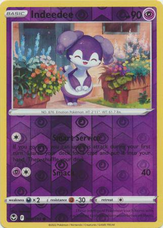 Indeedee : SILVER TEMPEST (Reverse holo) - 086/195 - Lockett Labs UK