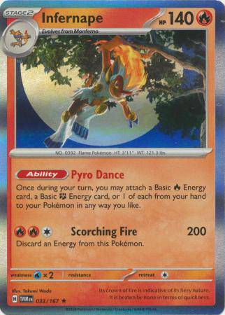 Infernape : TWILIGHT MASQUERADE (Holo) - 033/167 - Lockett Labs UK