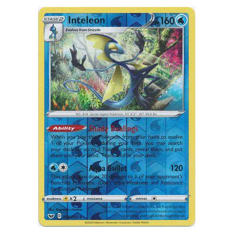 Inteleon : SWORD & SHIELD BASE (Reverse holo) - 058/202