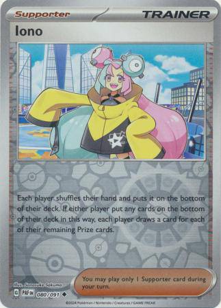 Iono : PALDEAN FATES (Reverse holo) - 080/091