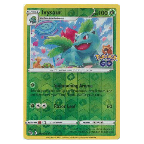 Ivysaur : POKEMON GO! (Reverse holo) - 002/078