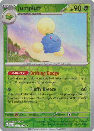 Jumpluff : PALDEA EVOLVED (Reverse holo) - 003/193 - Lockett Labs UK
