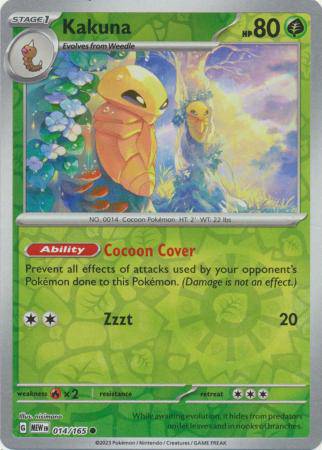 Kakuna : 151 (Reverse holo) - 014/165 - Lockett Labs UK