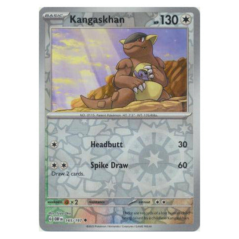 Kangaskhan : OBSIDIAN FLAMES (Reverse holo) - 165/197