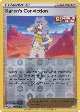 Karen's Conviction : CHILLING REIGN (Reverse holo) - 144/198 - Lockett Labs UK