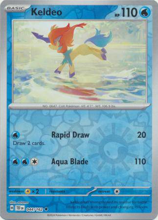 Keldeo : TEMPORAL FORCES (Reverse holo) - 044/162