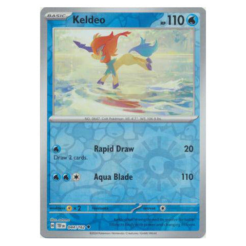 Keldeo : TEMPORAL FORCES (Reverse holo) - 044/162