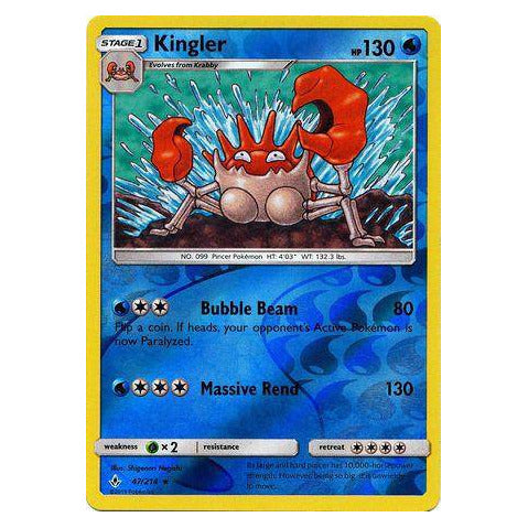 Kingler : UNBROKEN BONDS (Reverse holo) - 47/214