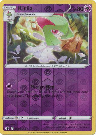 Kirlia: CHILLIGN REIGN (Reverse holo) - 060/198 card featuring a purple background and the Pokémon Kirlia with stats and abil